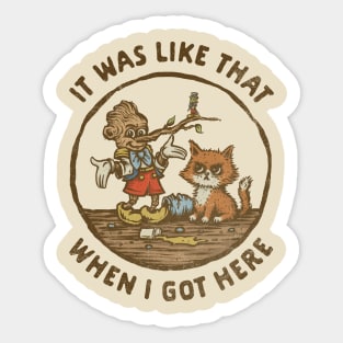 The Cat Did It Sticker